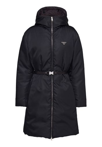 Prada Re-Nylon hooded down coat - Black