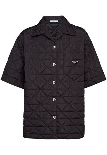 Prada regenerated nylon short-sleeved shirt - Black