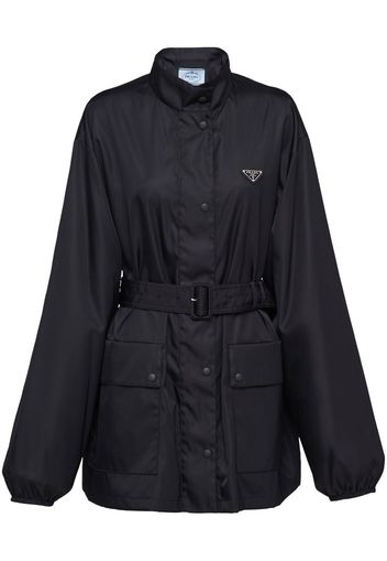 Prada regenerated nylon rain coat - Black