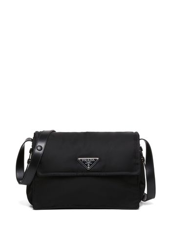 Prada Re-Nylon logo shoulder bag - F0002 BLACK