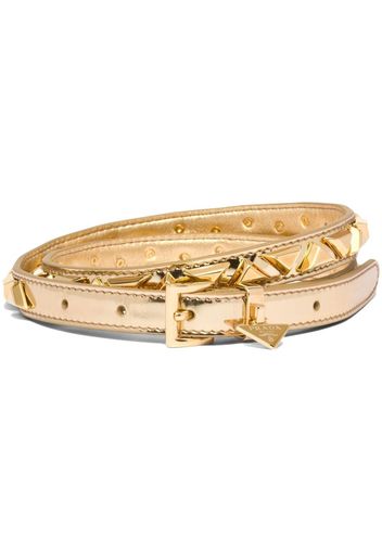 Prada studded brushed leather belt - Gold