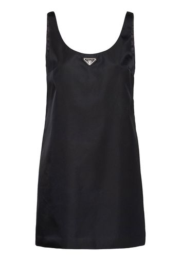 Prada Re-Nylon logo plaque minidress - F0002 BLACK