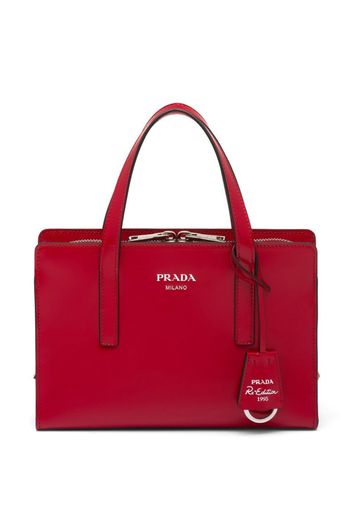 Prada mini Re-Edition 1995 brushed leather tote bag - Red