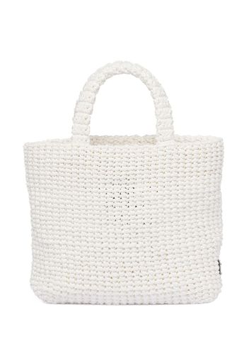 Prada small raffia tote bag - White