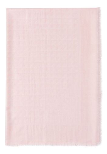 Prada patterned-jacquard wool-silk scarf - Pink