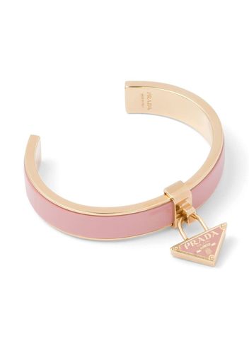 Prada logo-charm cuff bracelet - Gold