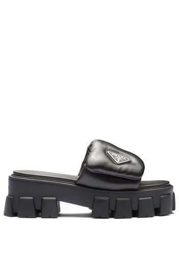 Prada Soft padded nappa leather sandals - Black