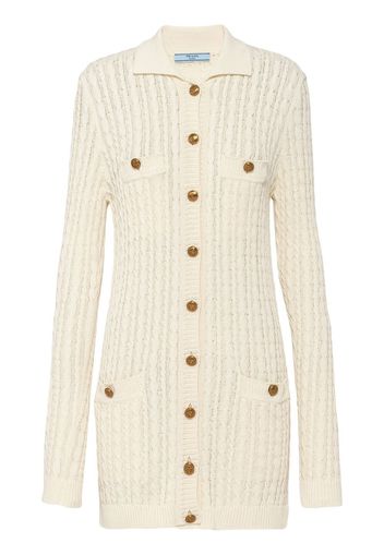 Prada cable-knit polo minidress - Neutrals