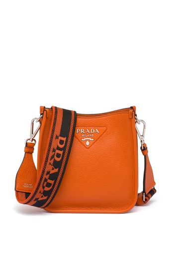 Prada mini logo-plaque shoulder bag - Orange