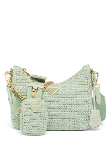 Prada Re-Edition 2005 raffia shoulder bag - Green