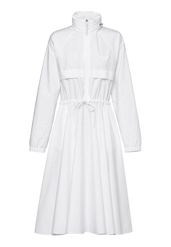 Prada hooded poplin dress - White