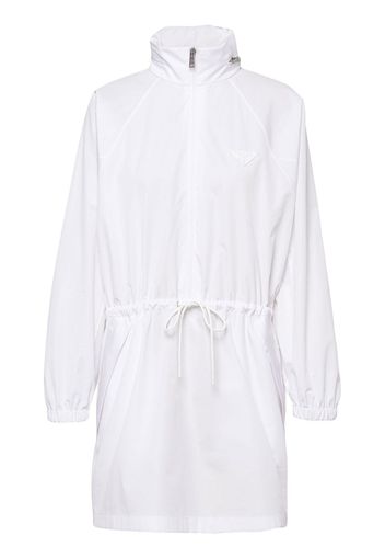 Prada hooded poplin dress - White