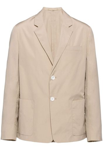 Prada Single-breasted cotton jacket - Neutrals