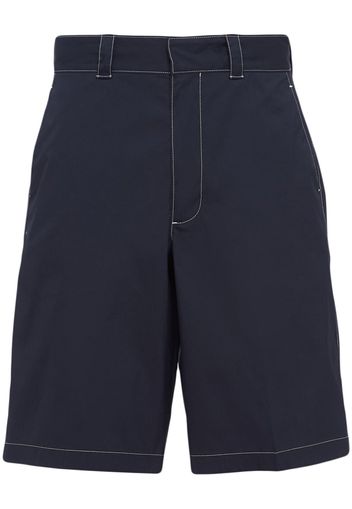 Prada rear logo-patch bermuda shorts - Blue