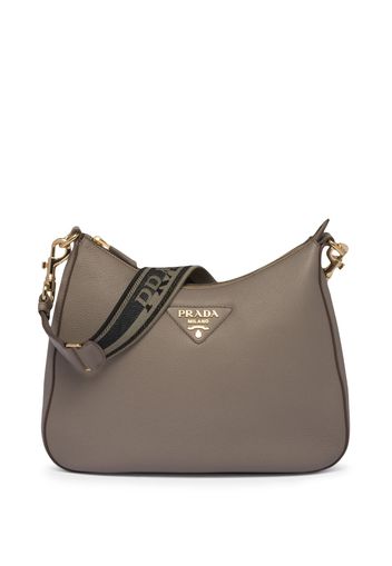 Prada triangle-logo shoulder bag - Grey