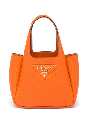 Prada logo-plaque tote bag - Orange