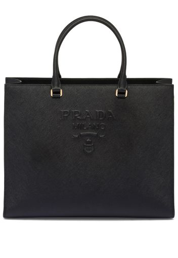 Prada medium saffiano leather tote bag - Black