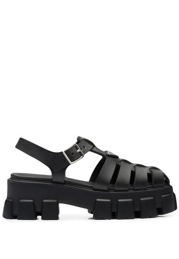 Prada Monolith caged rubber sandals - Black