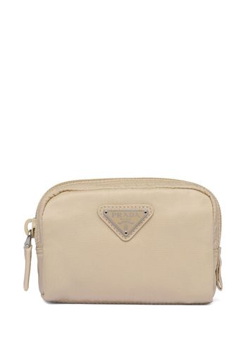 Prada triangle-logo makeup bag - Neutrals