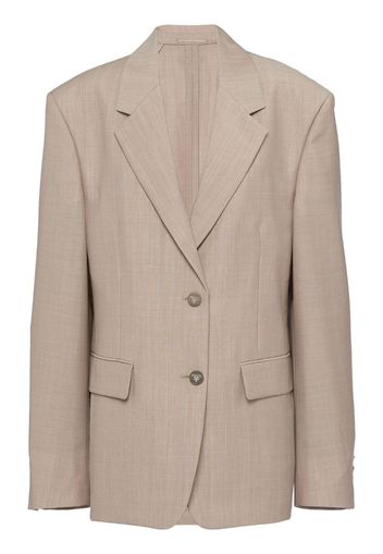 Prada single-breasted wool blazer - Neutrals