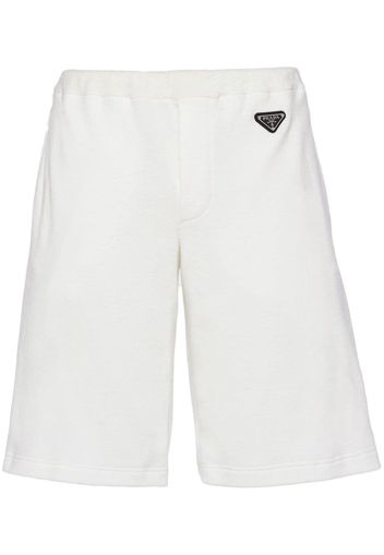 Prada triangle-logo bermuda shorts - White