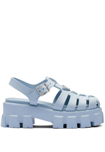 Prada Monolith caged rubber sandals - Blue