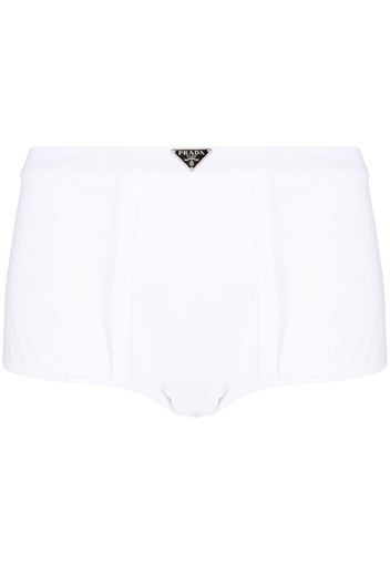 Prada logo-plaque boxer shorts - F0009 WHITE