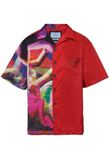 Prada graphic-print short-sleeve shirt - Red