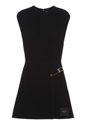 Prada safety pin-detail minidress - Black