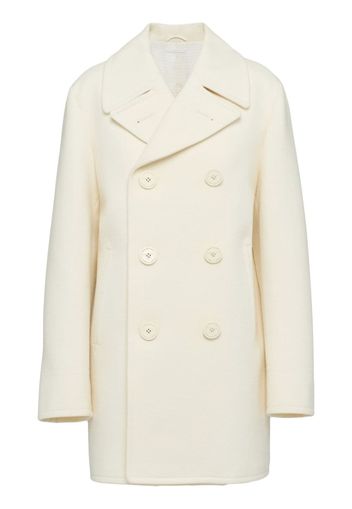 Prada double-breasted wool peacoat - Neutrals