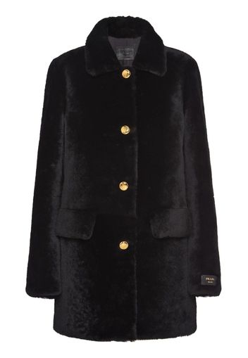 Prada shearling fur coat - Black