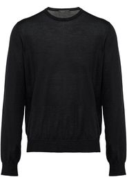 Prada knitted crew neck sweater - Black