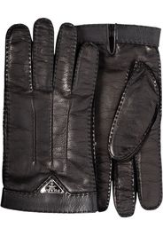 Prada stitch detail gloves - Black