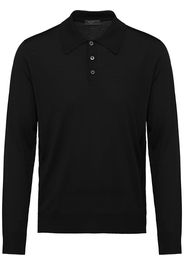Prada Worsted wool polo shirt - Black
