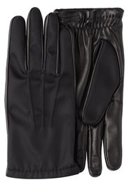 Prada Fabric and leather gloves - Black