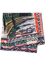 Prada Pittoresque London printed foulard - Grey