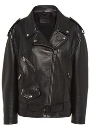 zip-front biker jacket