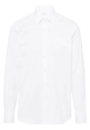 spread collar button-up shirt