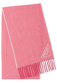 Prada intarsia-logo scarf - Pink