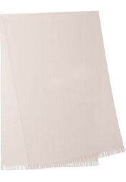 Prada jacquard fringed scarf - White