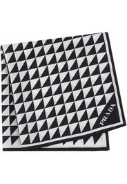 Prada printed twill scarf - Black