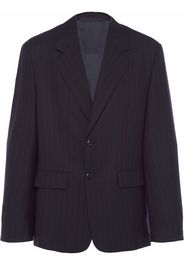 Prada striped single-breasted wool blazer - Blue