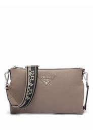 Prada Flou logo-plaque shoulder bag - Grey