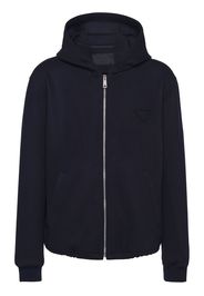 Prada zip-front wool hoodie - Blue