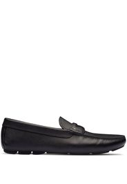 Prada leather slip-on loafers - Black