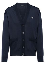 Prada V-neck silk cardigan - Blue