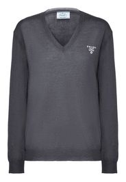 PRADA V-neck cashmere jumper - Grey