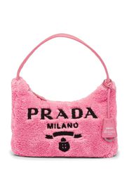 Prada logo-print towel shoulder bag - Pink