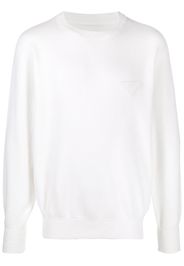 Prada applique-logo sweatshirt - White