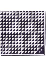 Prada geometric-print silk scarf - Blue